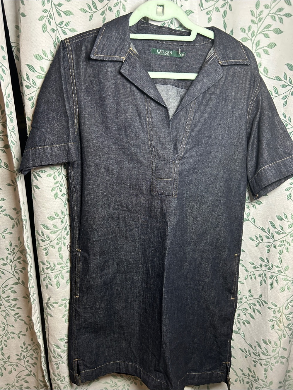 Lauren Ralph Lauren Indigo Short-Sleeve Denim Tunic Shirt